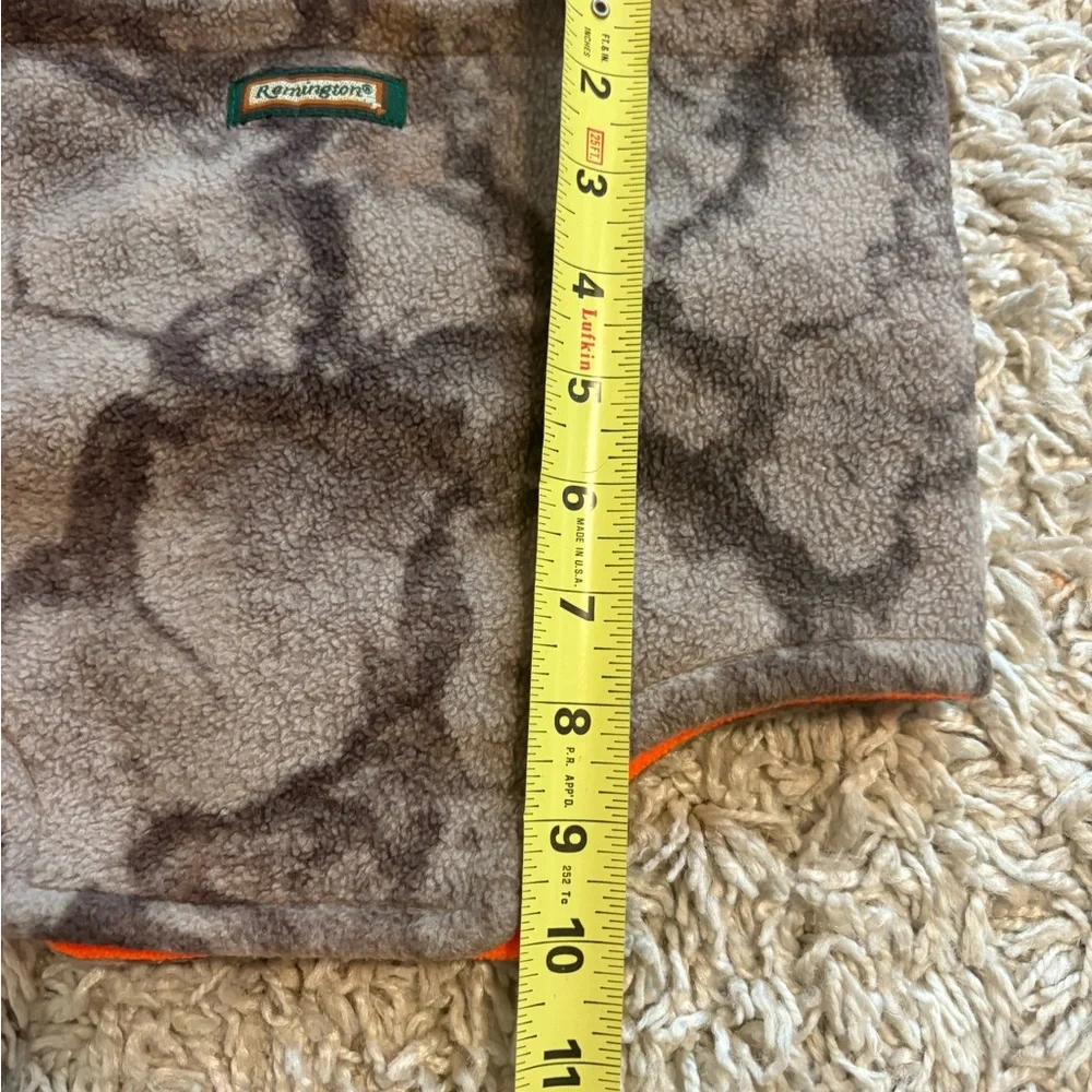 Remington adult fleece neck gaiter- camo gray and high-vis orange, NWOT - Picture 7 of 7